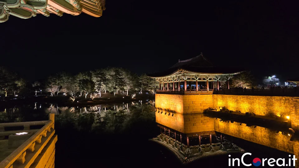 Donggung Palace and Wolji Pond in Gyeongju by night